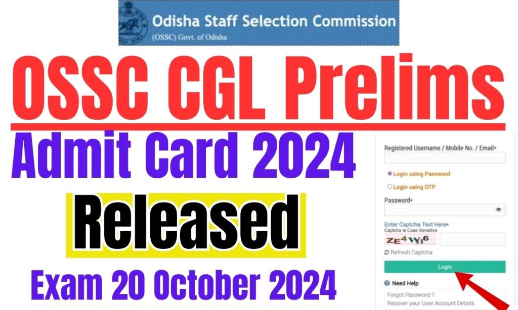 OSSC CGL Prelims Admit Card 2024